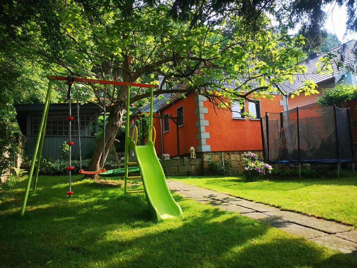 Ferienhaus Franz - An Der Elbe, Mit Grossem Garten Pirna Exteriör bild