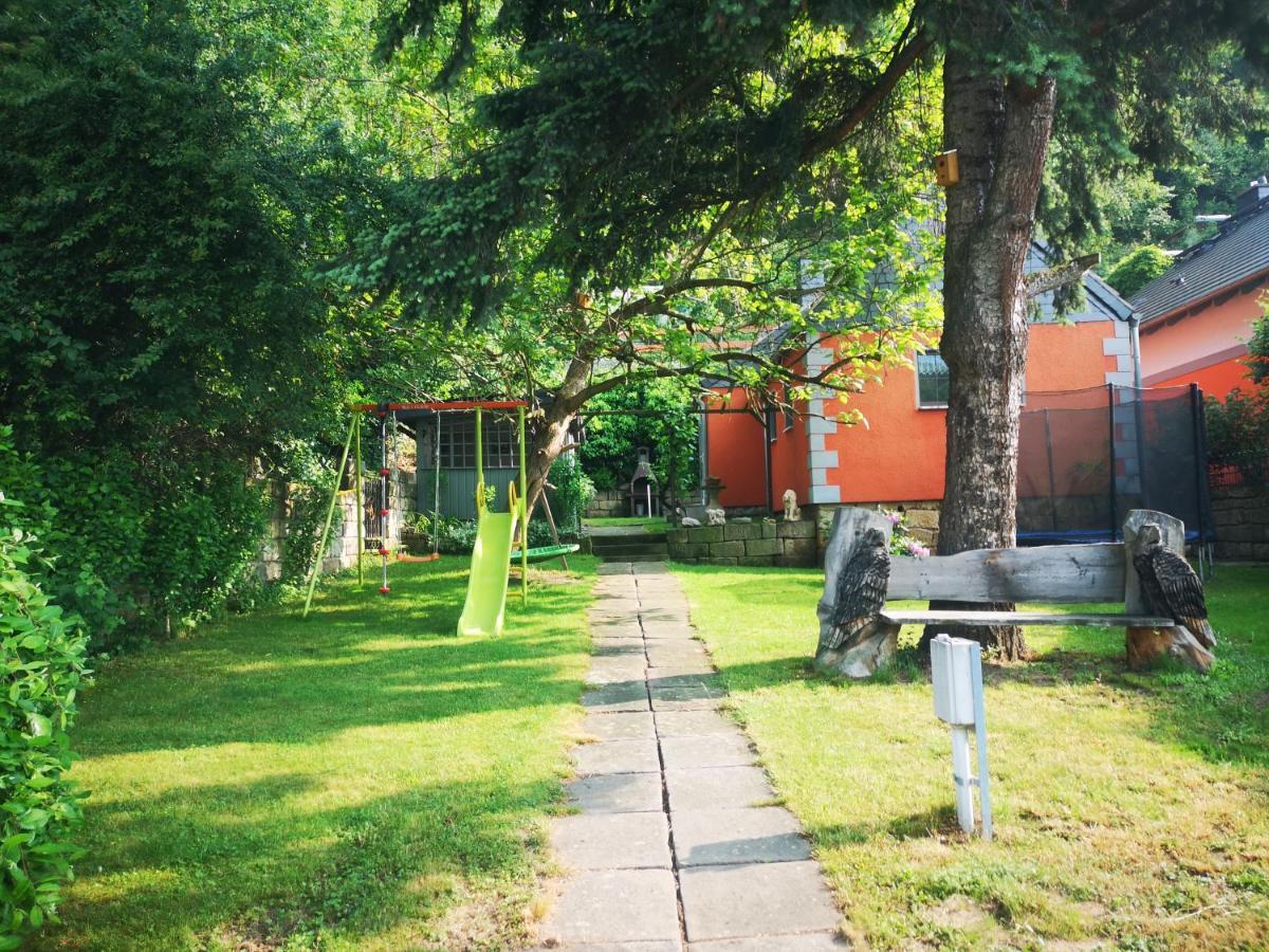 Ferienhaus Franz - An Der Elbe, Mit Grossem Garten Pirna Exteriör bild